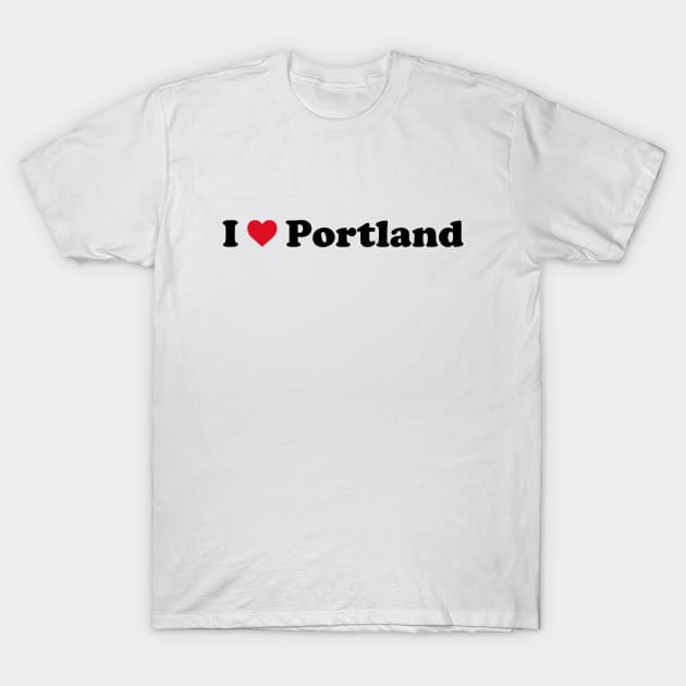 I Love Portland T-Shirt by Novel_Designs